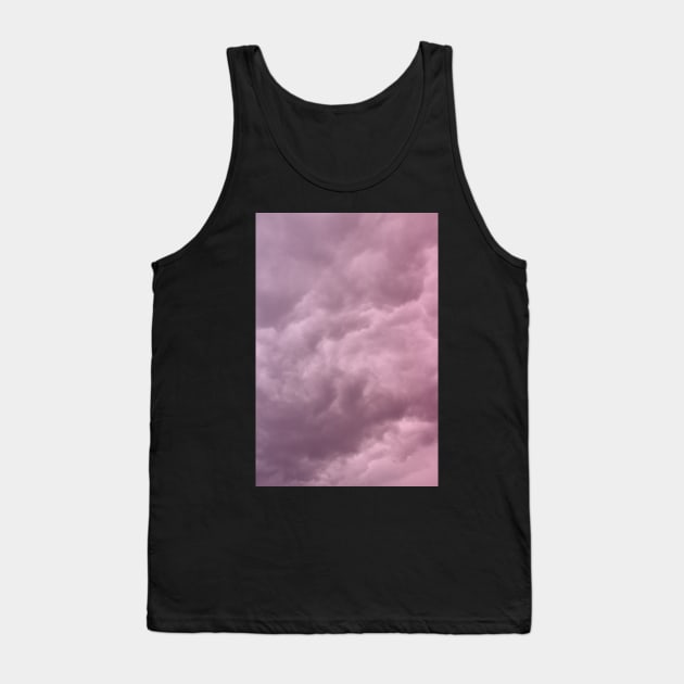 Pink and Purple Cloudy Sky Photography Tank Top by khunsaaziz
